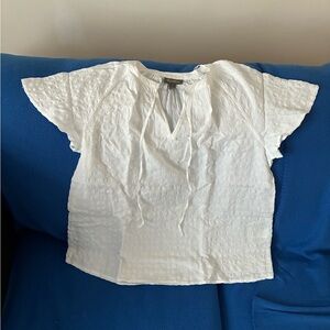 Style & Co. White Crinkle Blouse